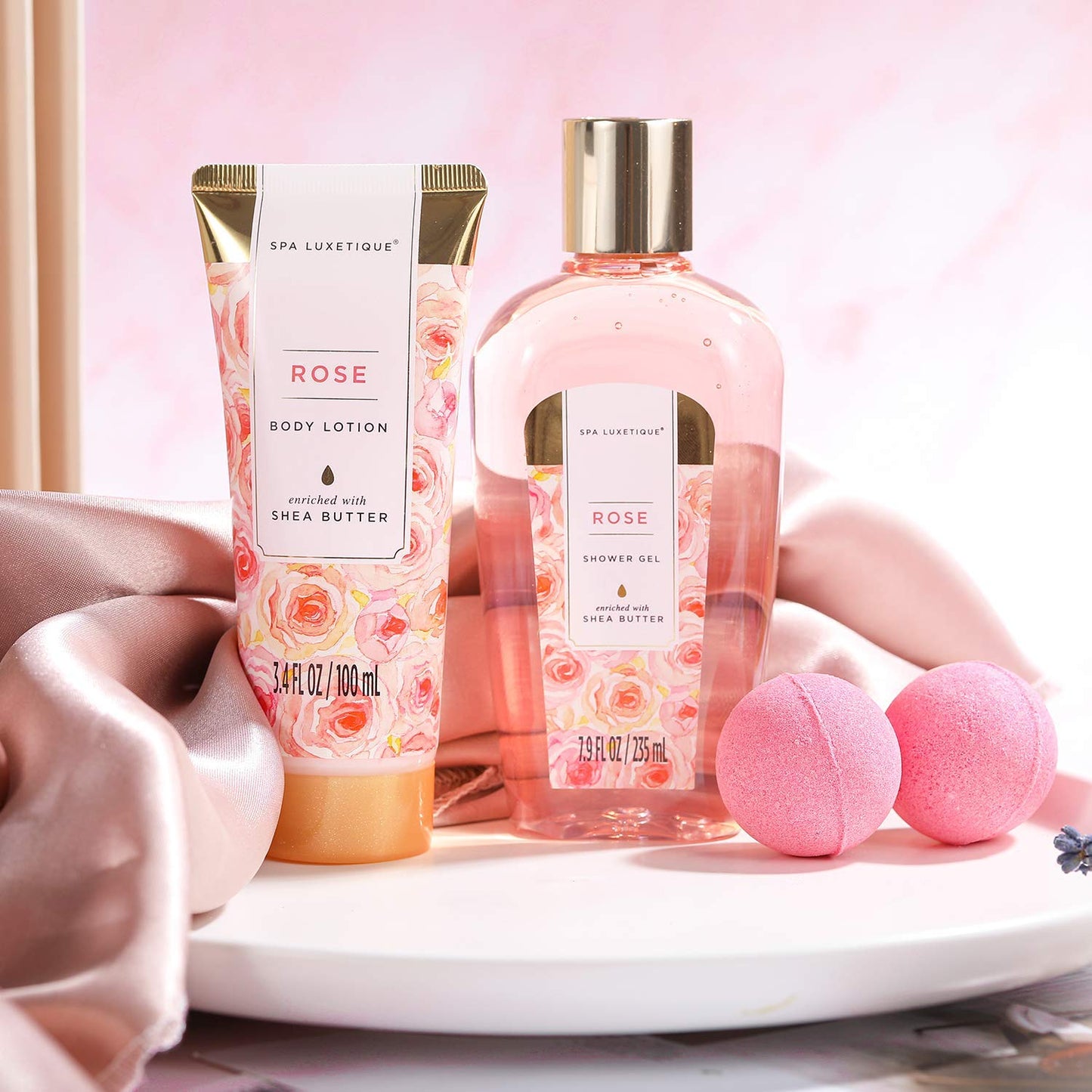 Geburtstagsgeschenke für Frauen-Spa Luxetique Spa-Geschenk-Set 8PC Jasmin Badeset mit ätherischem Öl, Pamper-Geschenk-Sets für Frauen, Mama Geschenke, Wellnes Geschenke für Frauen Muttertagsgeschenk