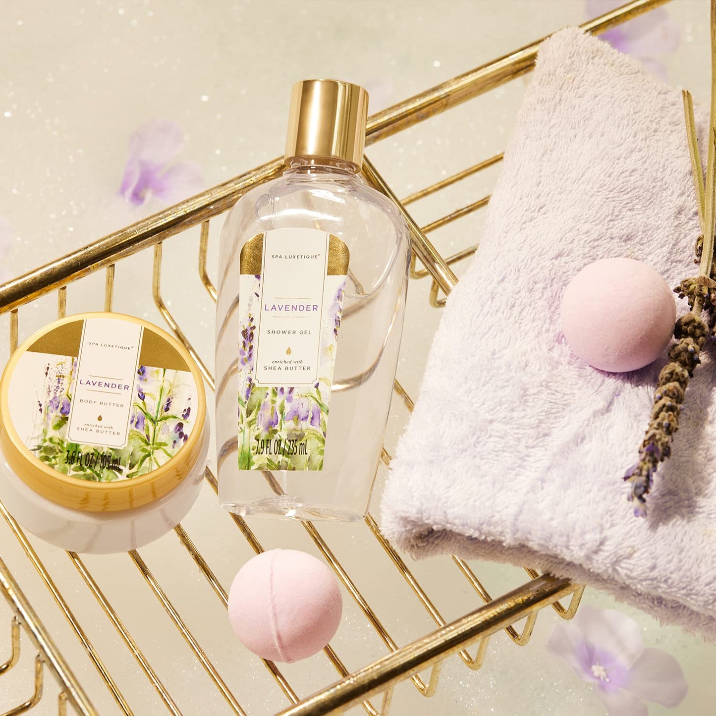 Geburtstagsgeschenke für Frauen-Spa Luxetique Spa-Geschenk-Set 8PC Jasmin Badeset mit ätherischem Öl, Pamper-Geschenk-Sets für Frauen, Mama Geschenke, Wellnes Geschenke für Frauen Muttertagsgeschenk