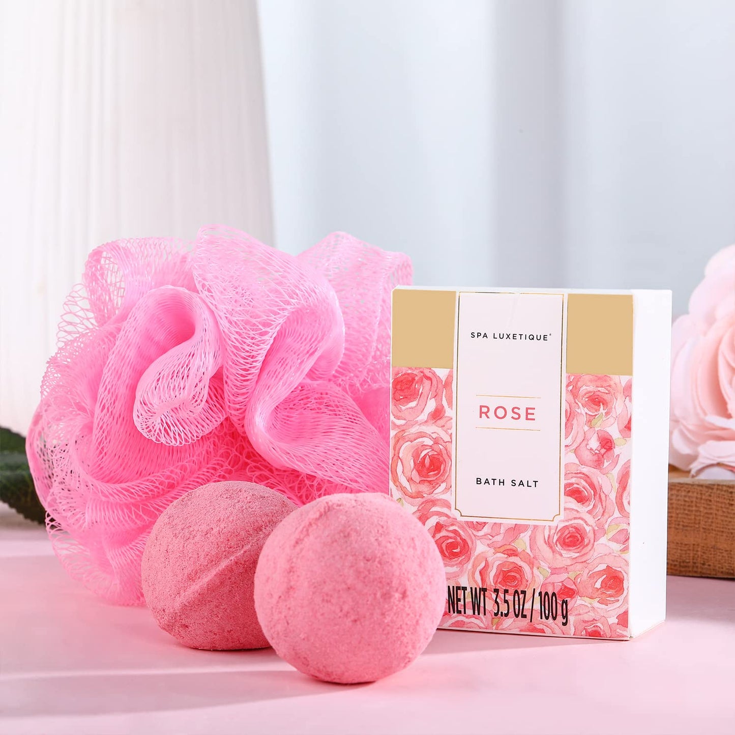 Geburtstagsgeschenke für Frauen-Spa Luxetique Spa-Geschenk-Set 8PC Jasmin Badeset mit ätherischem Öl, Pamper-Geschenk-Sets für Frauen, Mama Geschenke, Wellnes Geschenke für Frauen Muttertagsgeschenk
