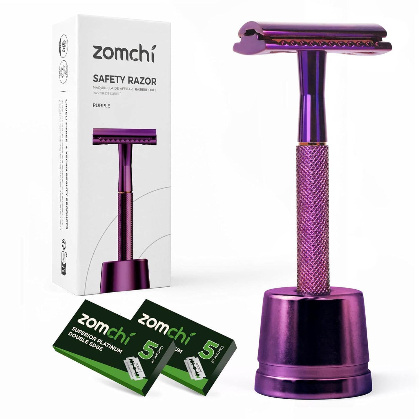 Rasierhobel Herren und Damen, Rasierhobel Metall, Zero Waste Safety Razor, Rasierhobel Geschlossener Kamm, Naßrasierer Herren und Damen, Bodyrasierer für Männer und Frauen, Metall Rasierer Plastikfrei