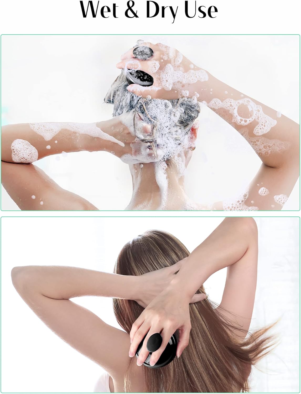 Kopfhaut Massagebürste, Kopfmassage Bürste mit weichen Silikonborstn, Haarmassagebürsten für die Haarpflege Entspannen Sie die Kopfhaut, Haarmassage für Männer, Frauen, Kinder, Himmelblau