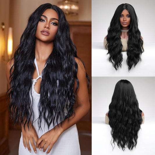 Lange Lockige Ombre Braun zu Blond Perücken für Frauen Synthetisches Haar Hitzebeständig Ombre Perücke für Tägliche Party Cosplay Verwendung