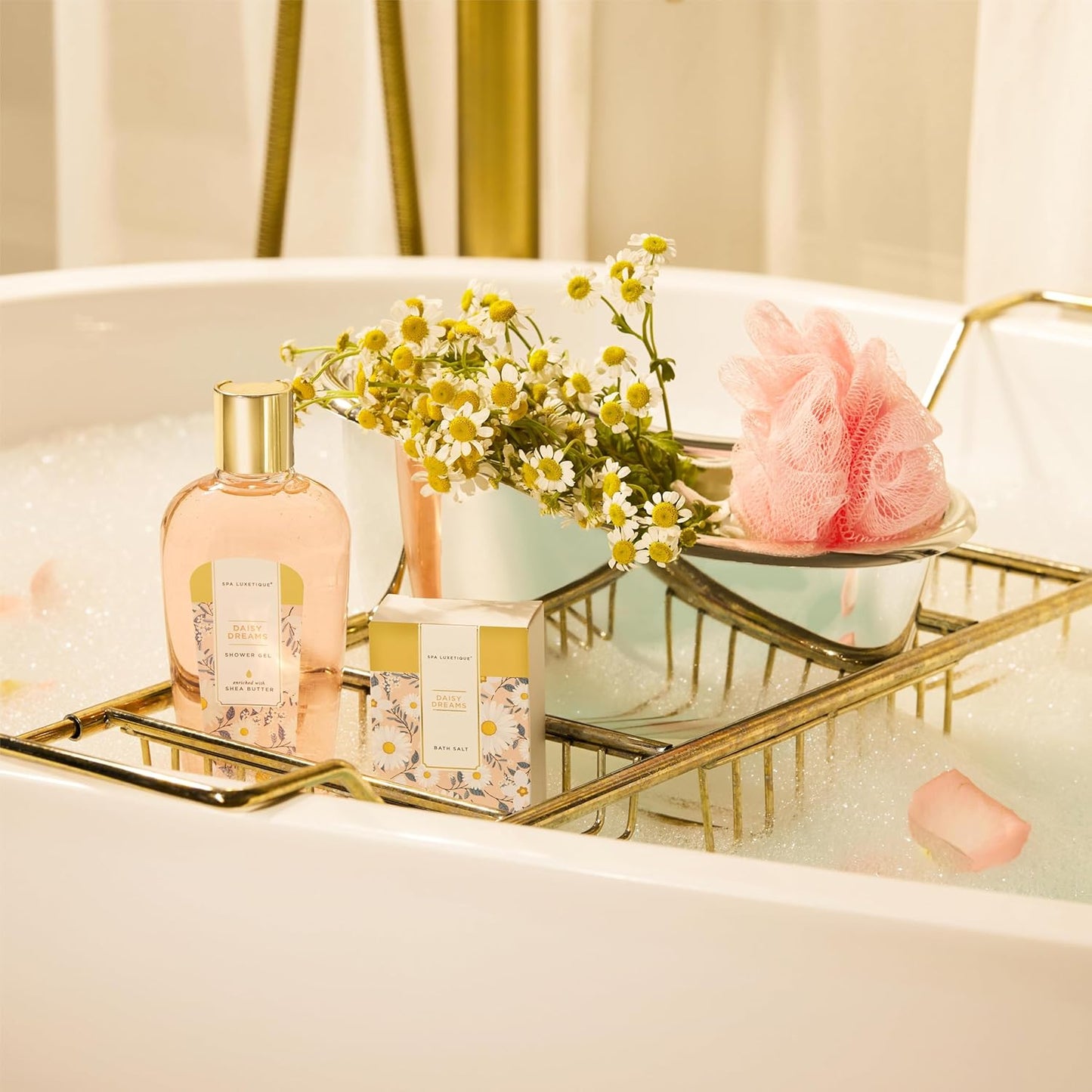 Geburtstagsgeschenke für Frauen-Spa Luxetique Spa-Geschenk-Set 8PC Jasmin Badeset mit ätherischem Öl, Pamper-Geschenk-Sets für Frauen, Mama Geschenke, Wellnes Geschenke für Frauen Muttertagsgeschenk