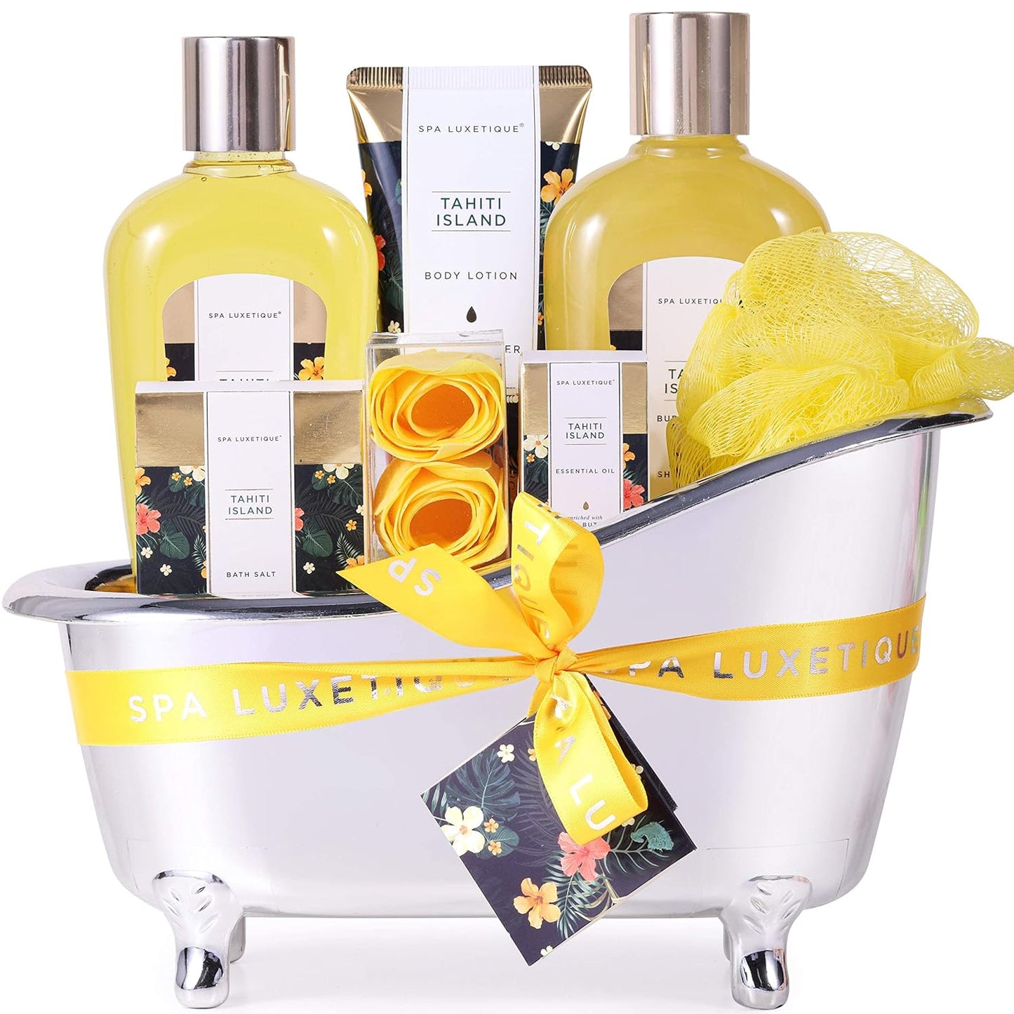 Geburtstagsgeschenke für Frauen-Spa Luxetique Spa-Geschenk-Set 8PC Jasmin Badeset mit ätherischem Öl, Pamper-Geschenk-Sets für Frauen, Mama Geschenke, Wellnes Geschenke für Frauen Muttertagsgeschenk