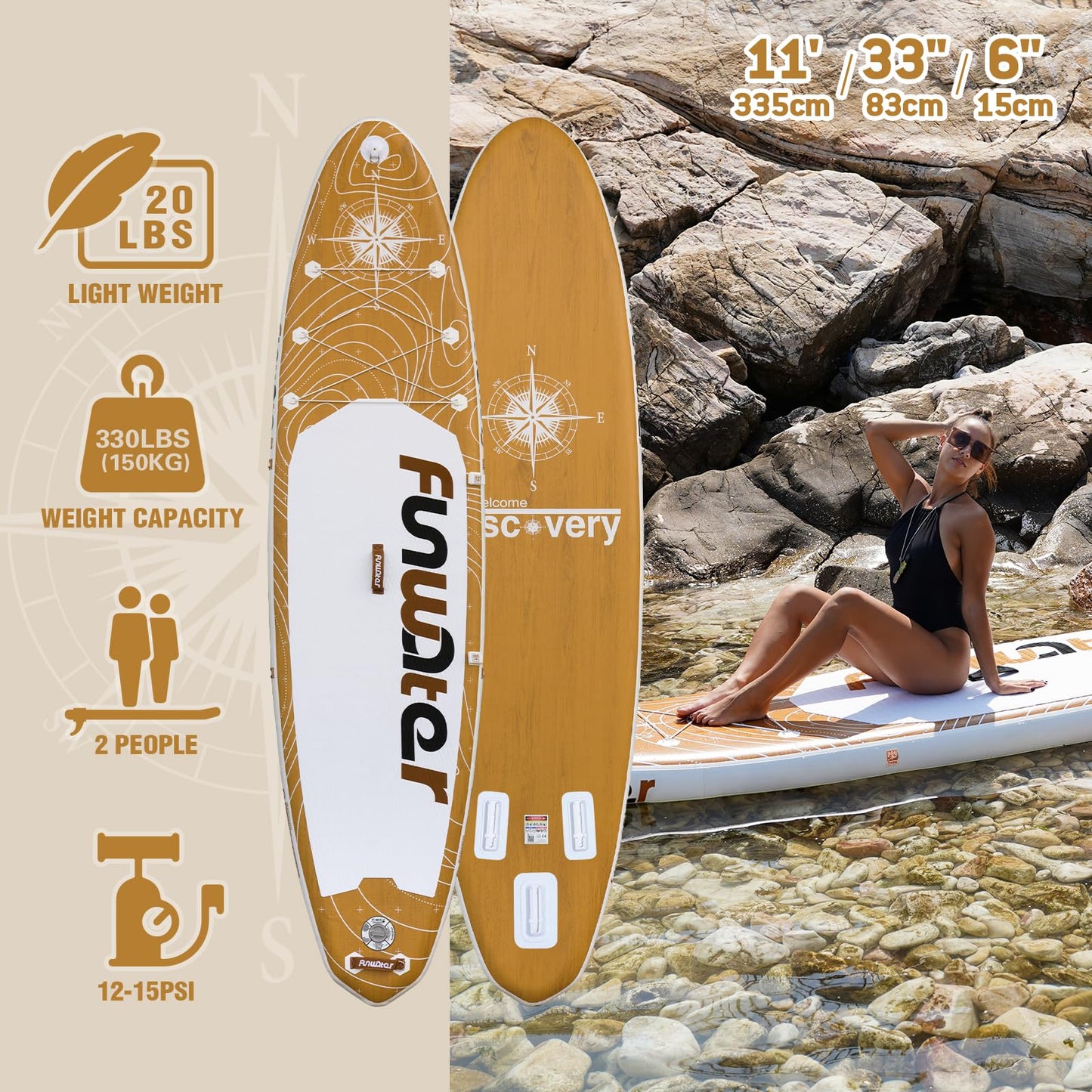 Stand Up Paddling Board Sup Paddle Board Mit Verstellbarem Paddel