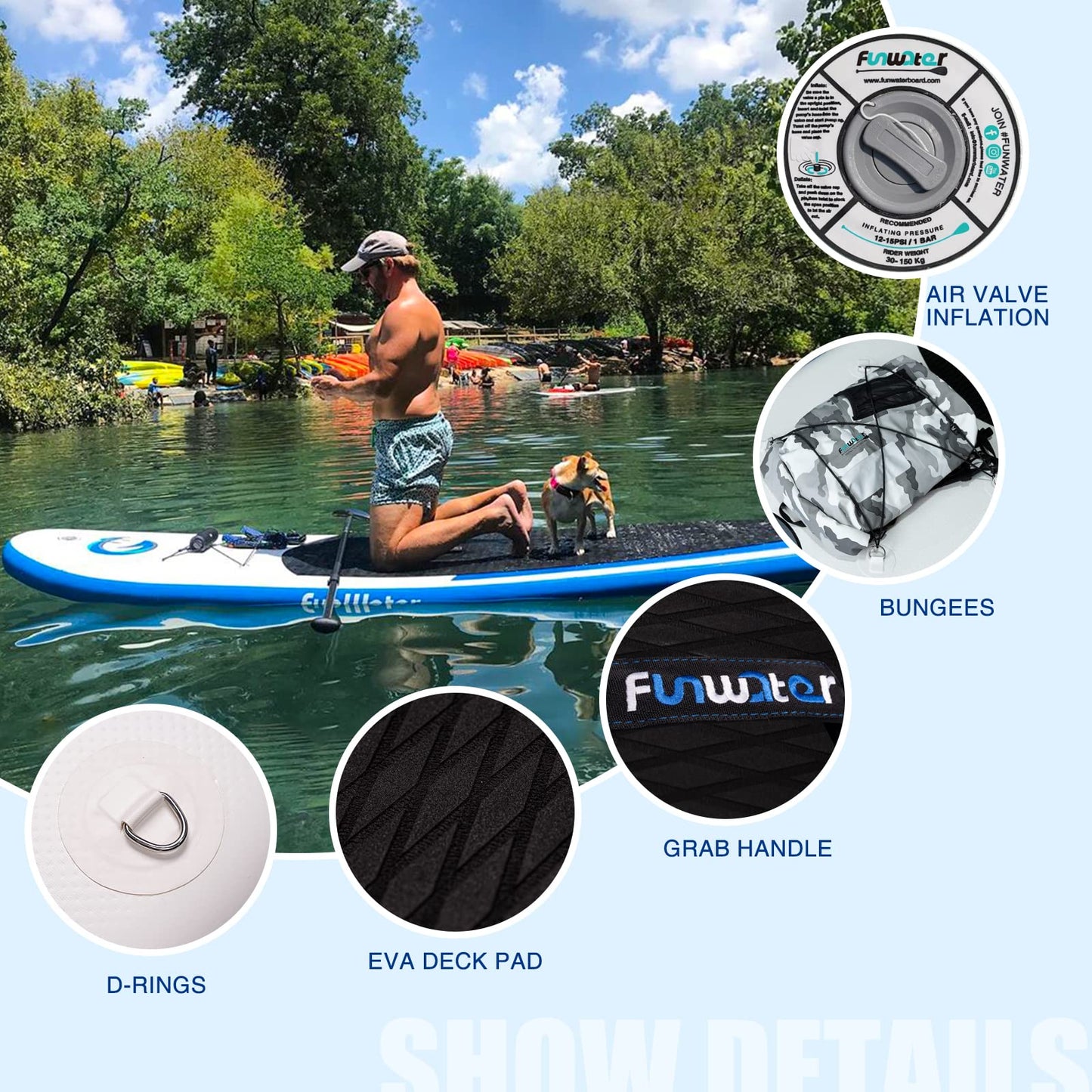 Stand Up Paddling Board Sup Paddle Board Mit Verstellbarem Paddel