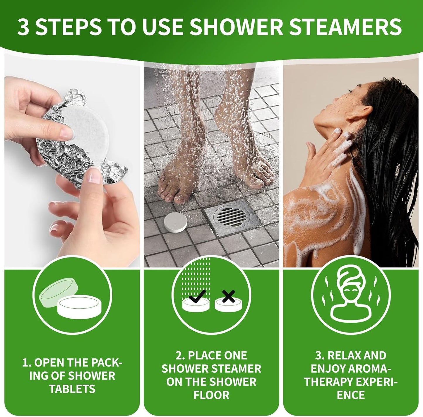 Shower Steamers, 10 Pack Shower Bombs Aromatherapy with Natural Essential Oils, Personal Care and Relaxation Birthday Gifts for Women and Men, Gifts Set