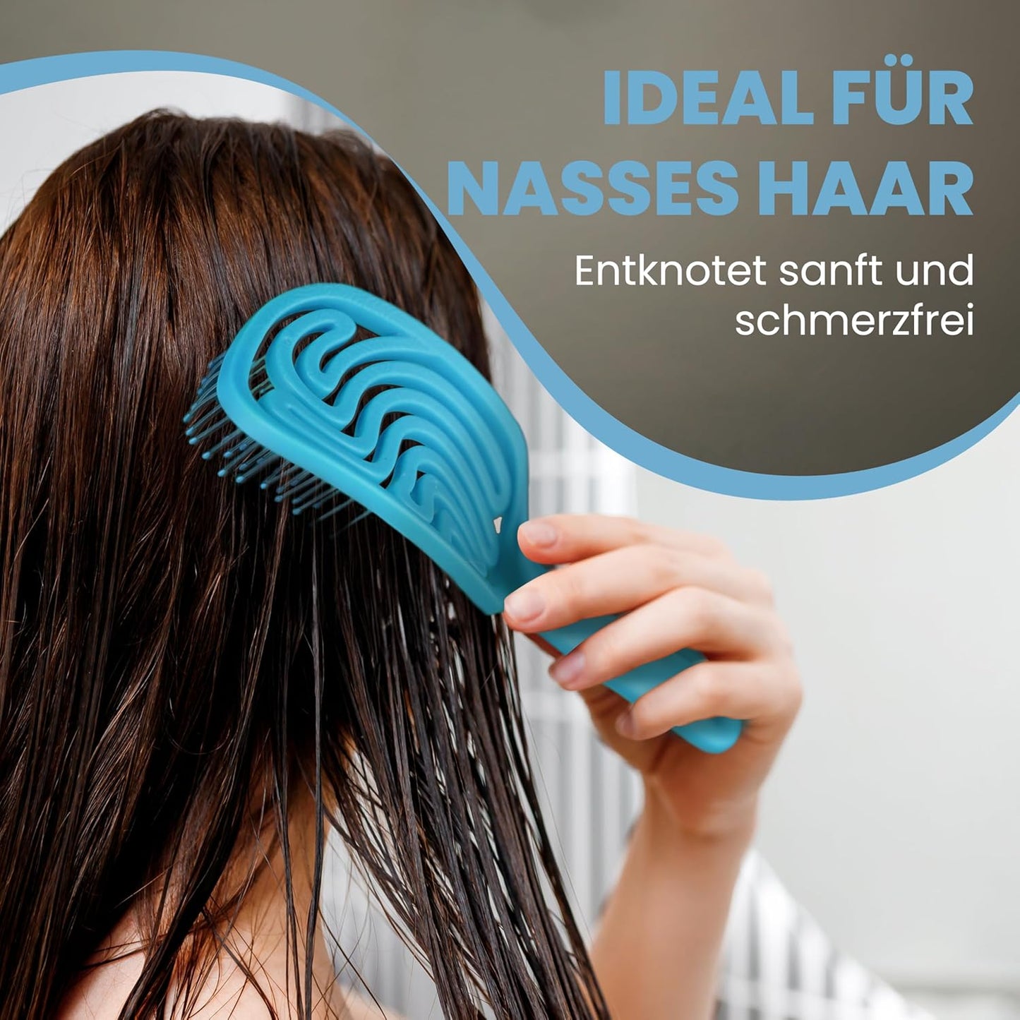 Haarbürste ohne Ziepen – NEUHEIT 2025 – Entwirrbürste & Detangler Bürste für Damen, Herren & Kinder, für Locken, nasse, feine & lange Haare, Hair Brush - Rot