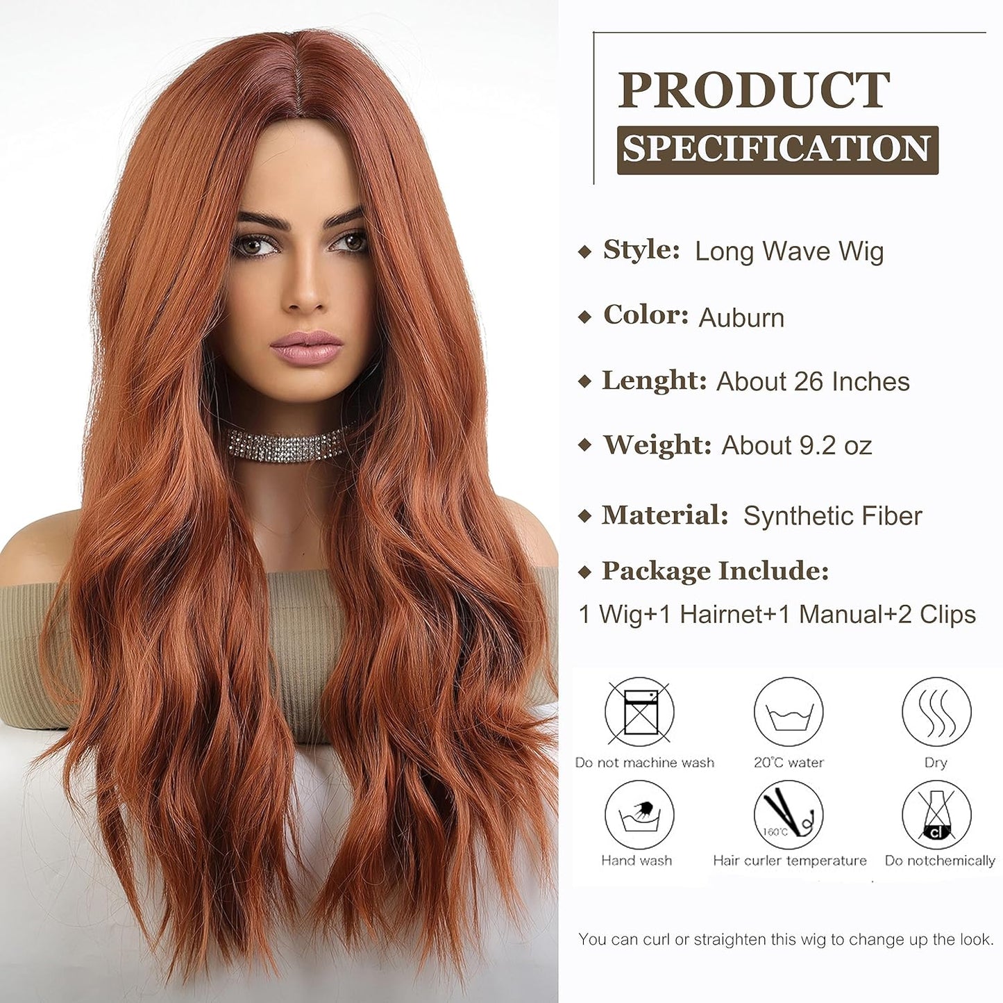 Lange Lockige Ombre Braun zu Blond Perücken für Frauen Synthetisches Haar Hitzebeständig Ombre Perücke für Tägliche Party Cosplay Verwendung