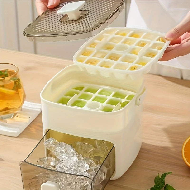 48-Würfel Eiswürfelbereiter mit Easy-Press-Deckel
